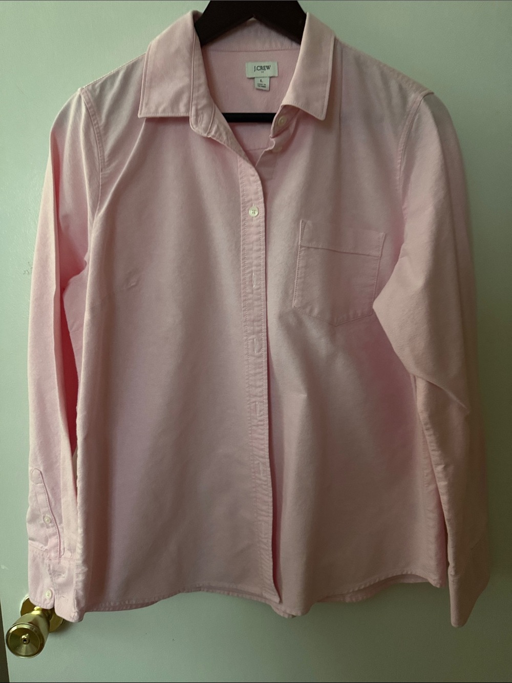 J. Crew Pale Pink Button-Front Shirt